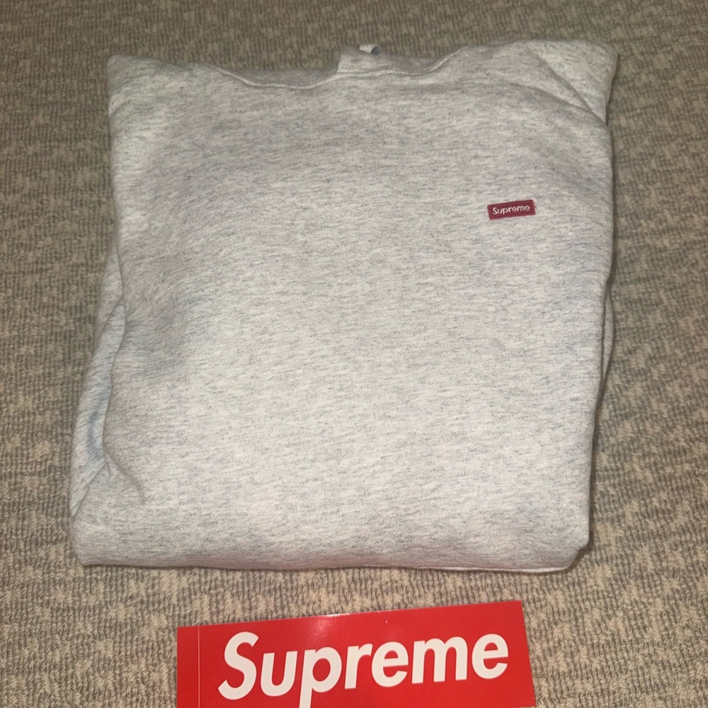 Supreme Gray Sweatshirt with sticker included